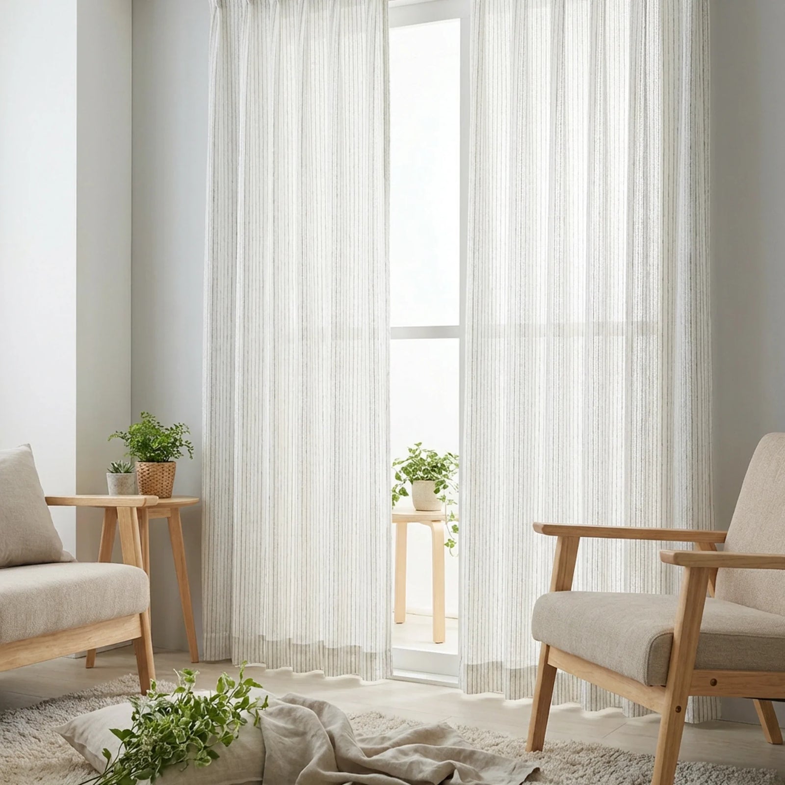 How Vertical Stripe Sheer Curtains Make Tiny Rooms Feel Grand