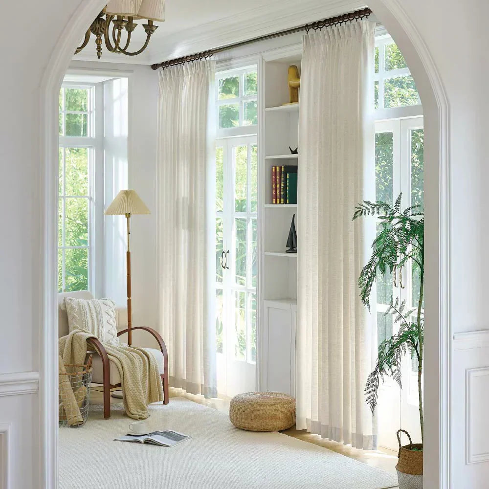 living room linen curtains