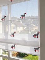 Bonnie Little Pony Embroidered Sheer Roman Shades