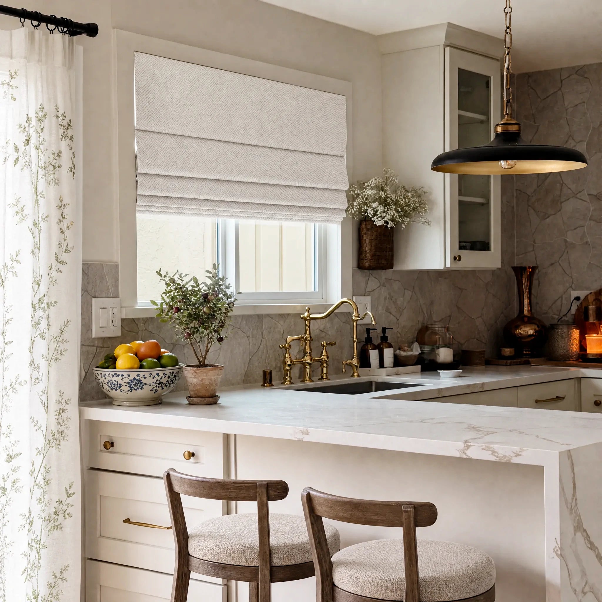 Mason Chevron Pattern Roman Shades
