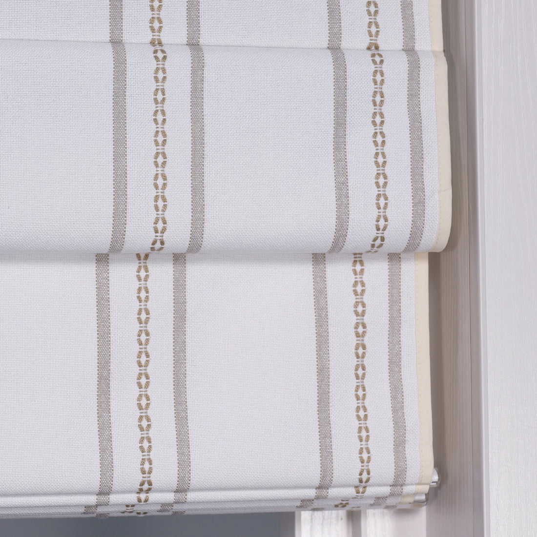 Ocean Woven Stripes Roman Shades