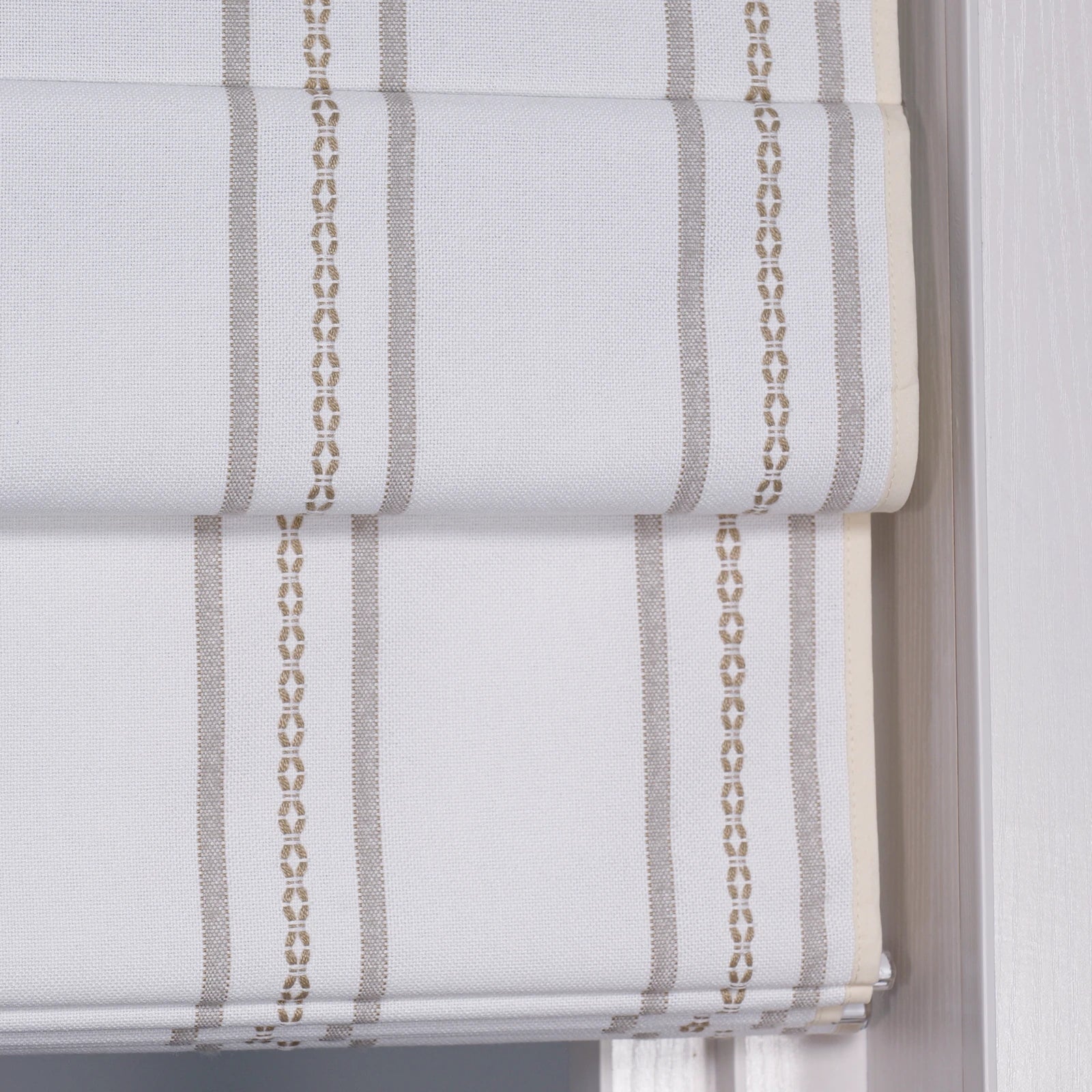 Ocean Woven Stripes Roman Shades