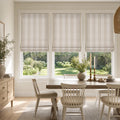 Ocean Woven Stripes Roman Shades