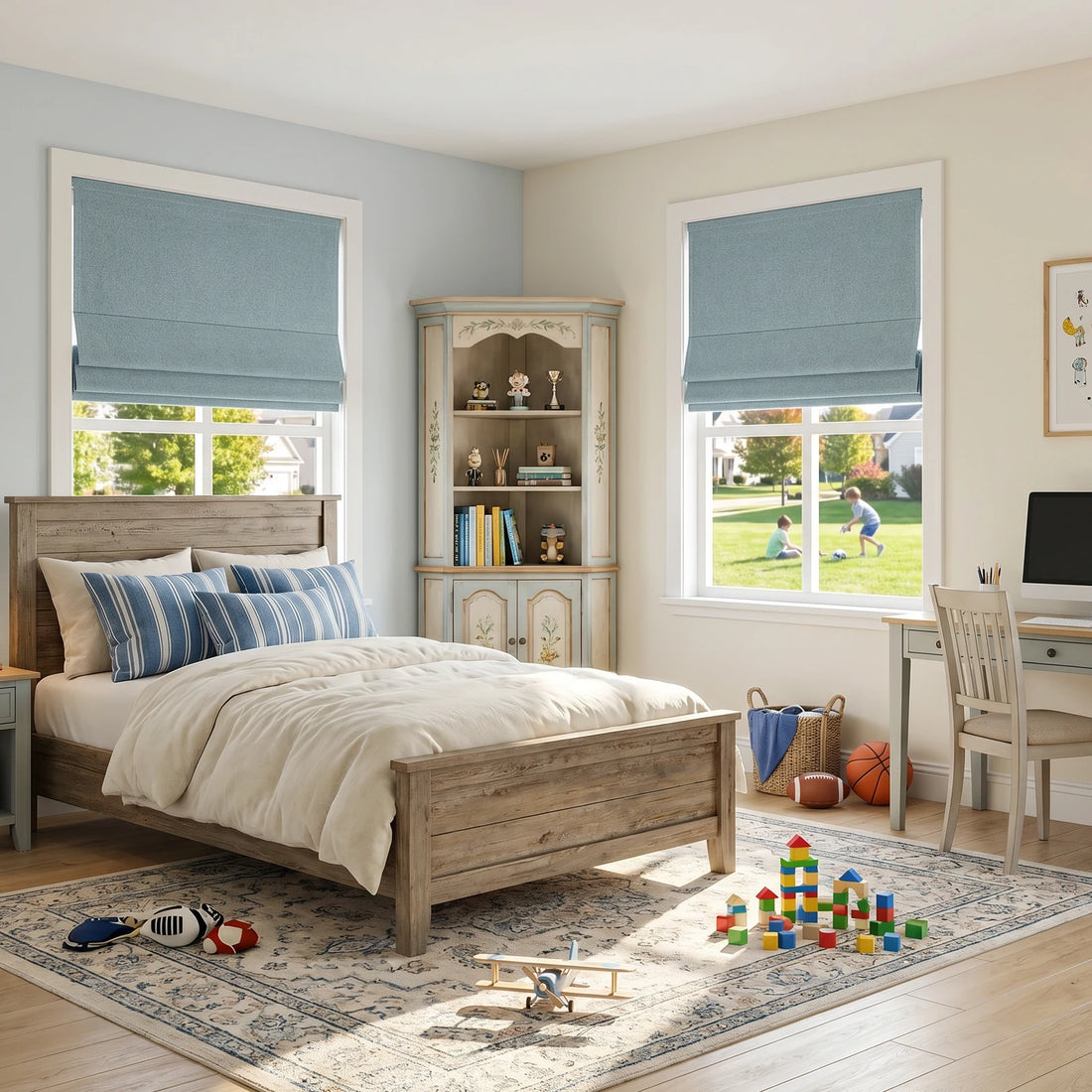 Orion Linen Look 100% Blackout Roman Shades