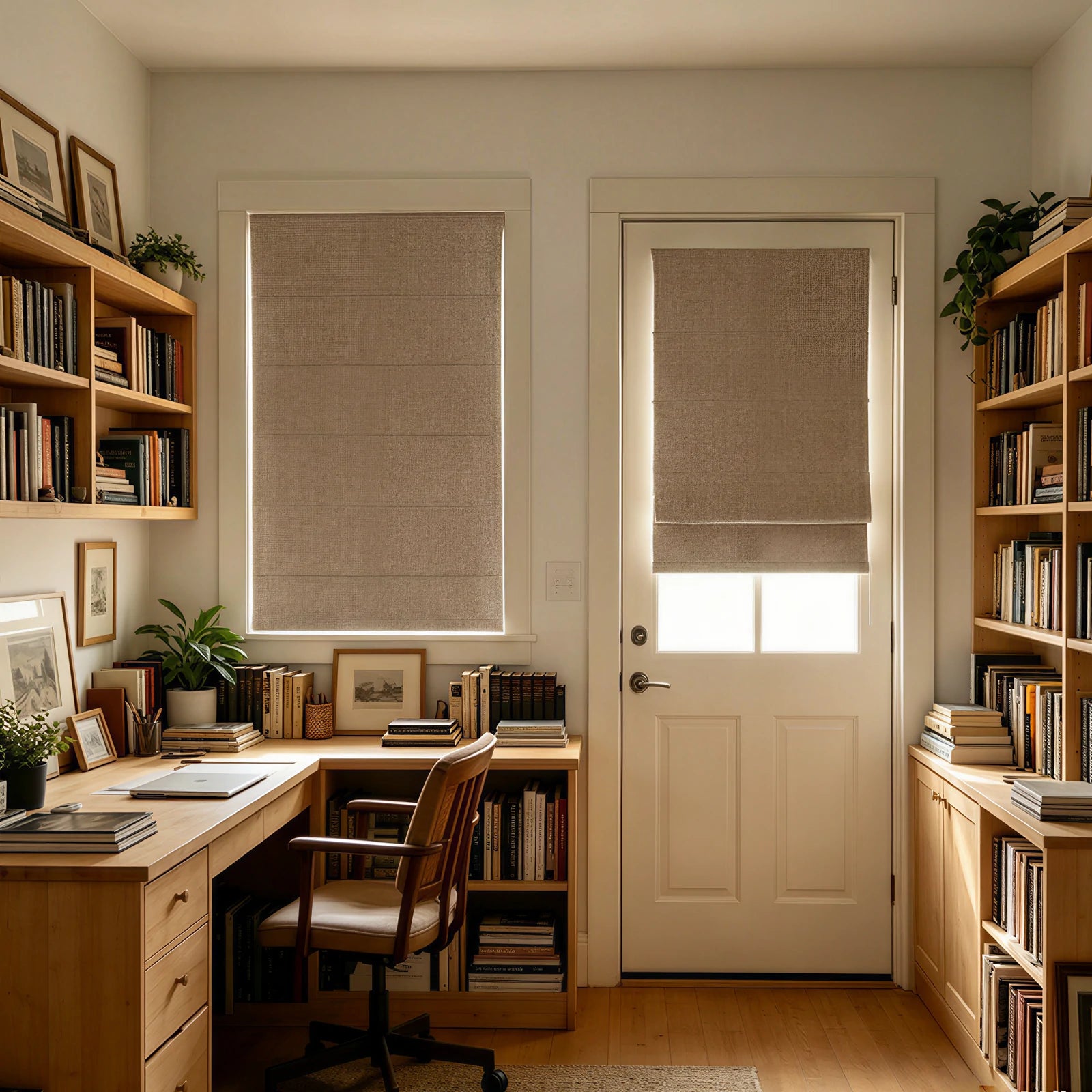 Orion Linen Look 100% Blackout Roman Shades