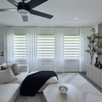 Alice Extra Long & Wide Semi Sheer Curtains Front View