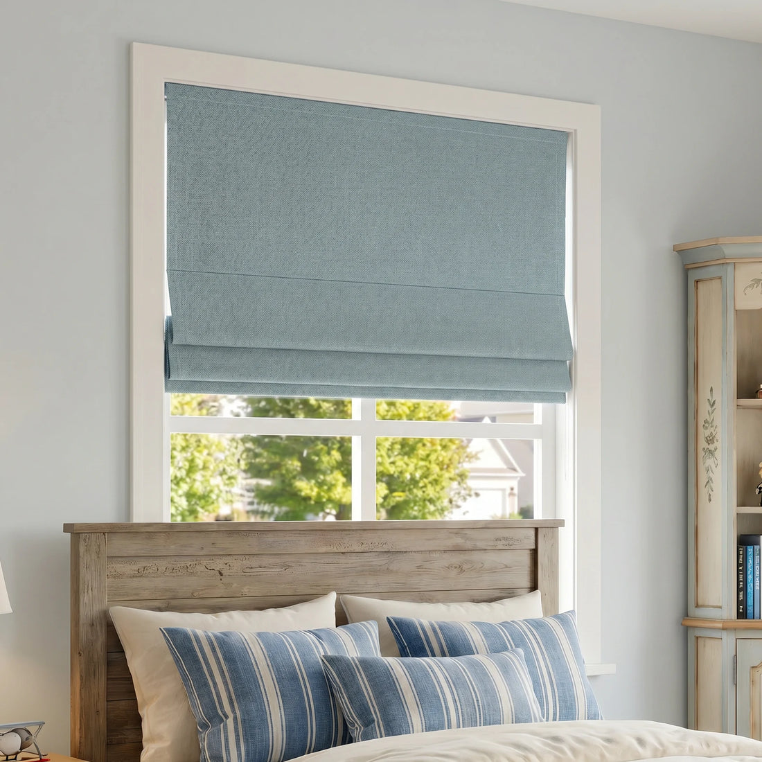 Orion Linen Look 100% Blackout Roman Shades