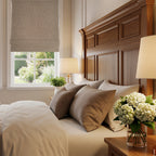 Orion Linen Look 100% Blackout Roman Shades