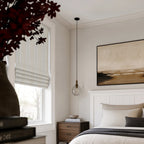 Ocean Woven Stripes Roman Shades