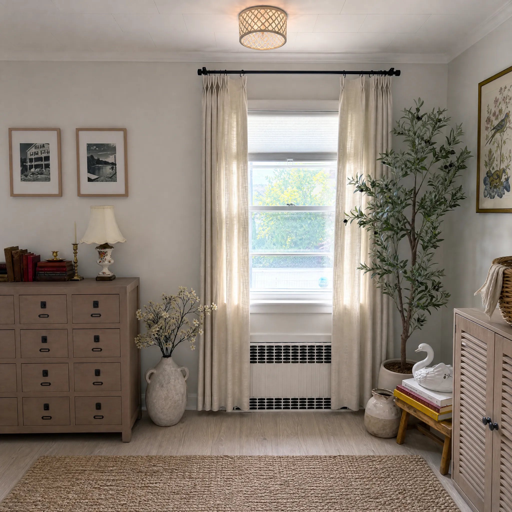 Caleb Cross-Weave Privacy Curtains