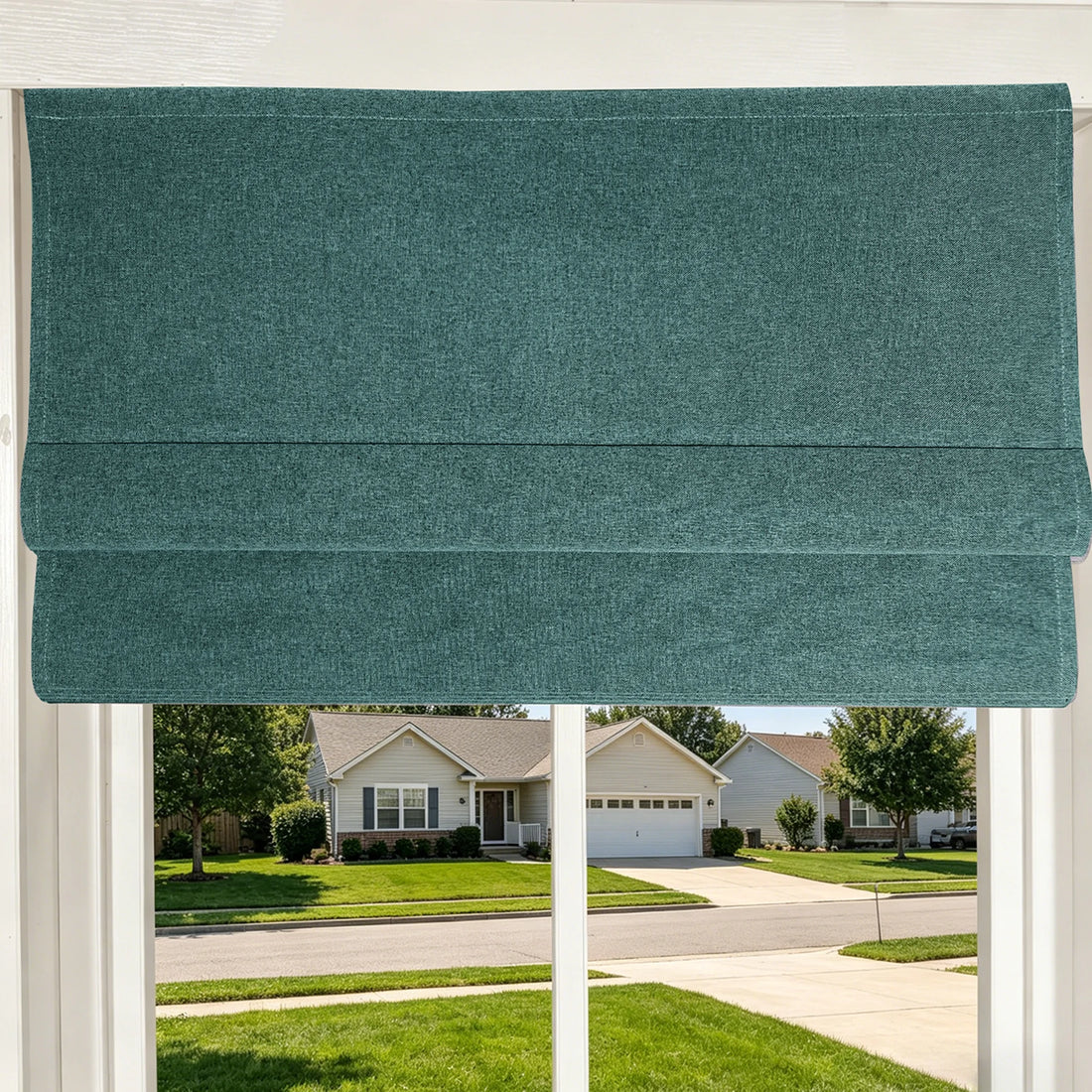 Orion Linen Look 100% Blackout Roman Shades