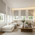 Orion Linen Look 100% Blackout Roman Shades