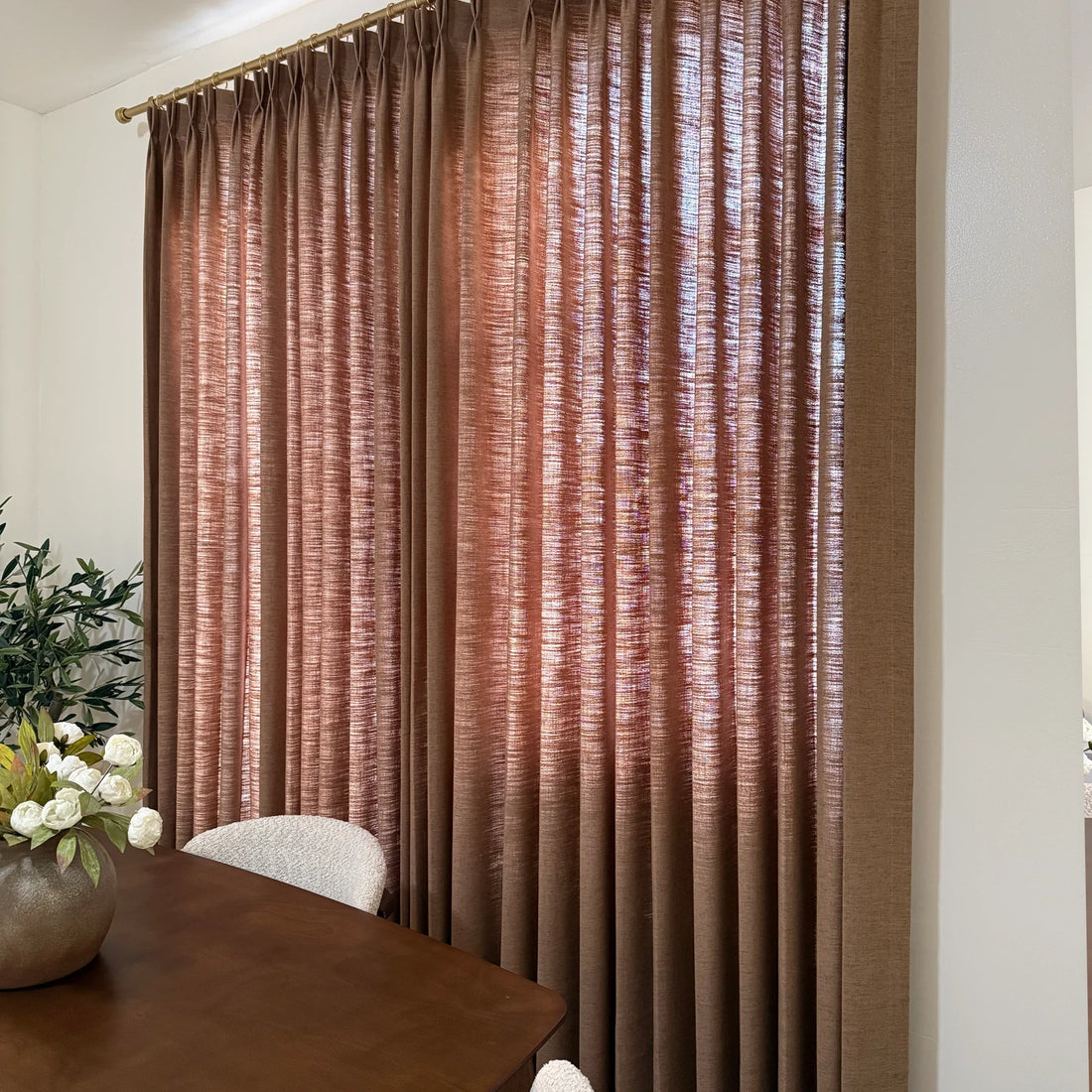 Jasper Dotted Linen Blend Curtains