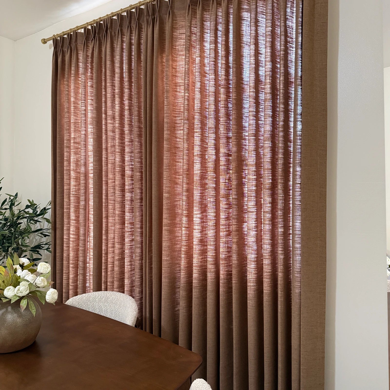 Jasper Dotted Linen Blend Curtains