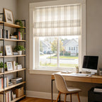 Ocean Woven Stripes Roman Shades