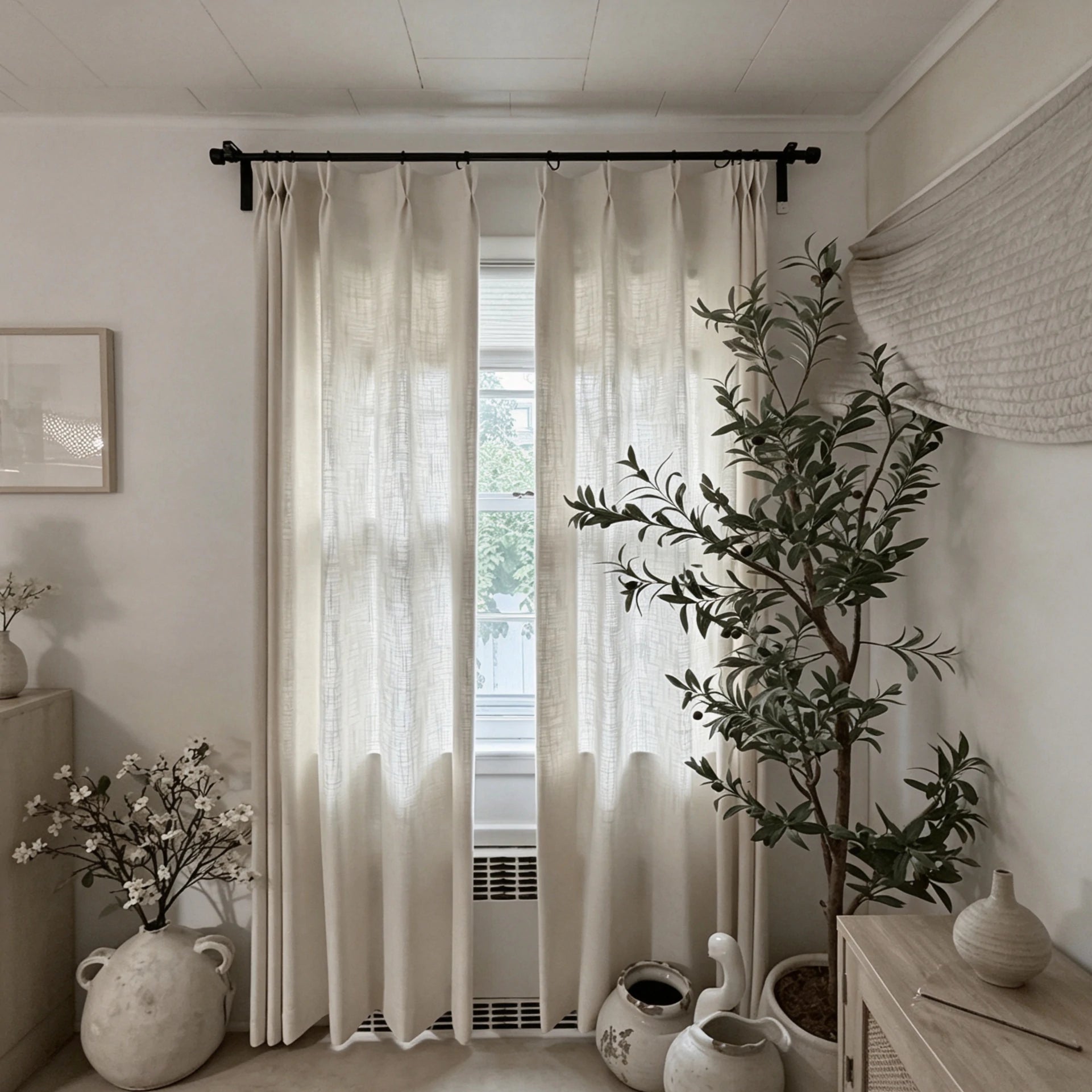 Caleb Cross-Weave Privacy Curtains