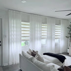 Alice Extra Long & Wide Semi Sheer Curtains Side View
