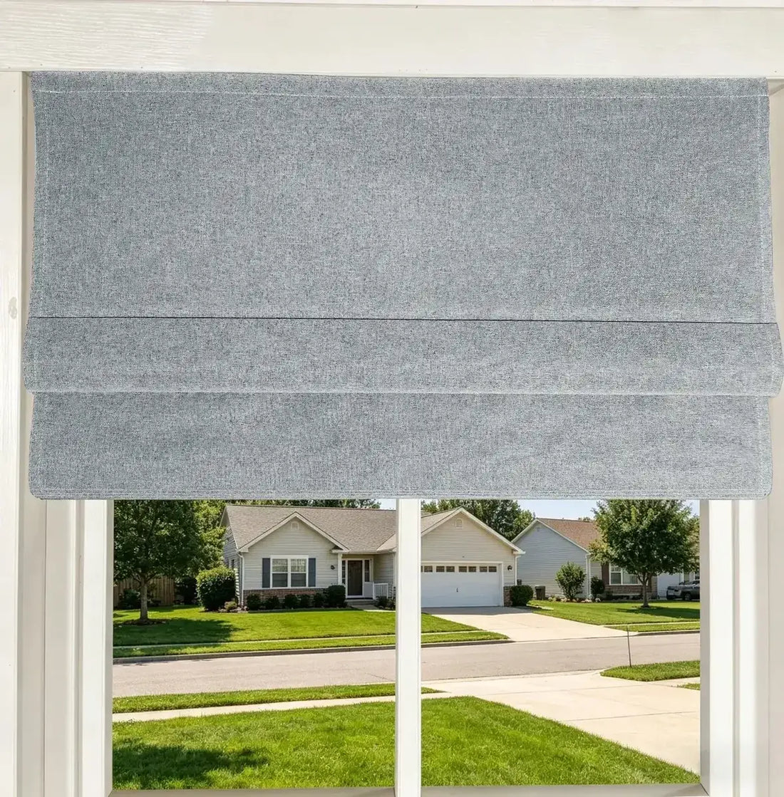 Orion Linen Look 100% Blackout Roman Shades