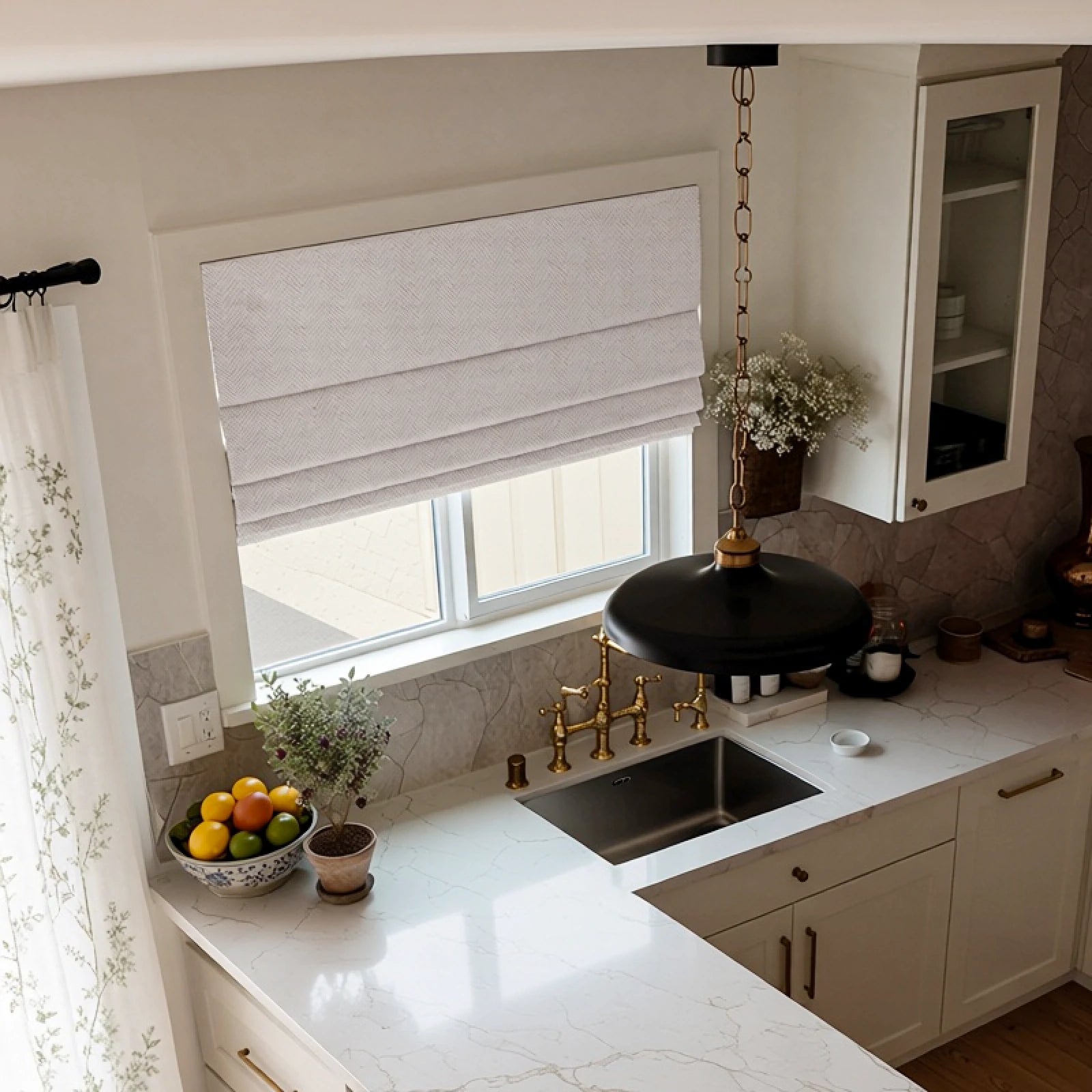 Mason Chevron Pattern Roman Shades