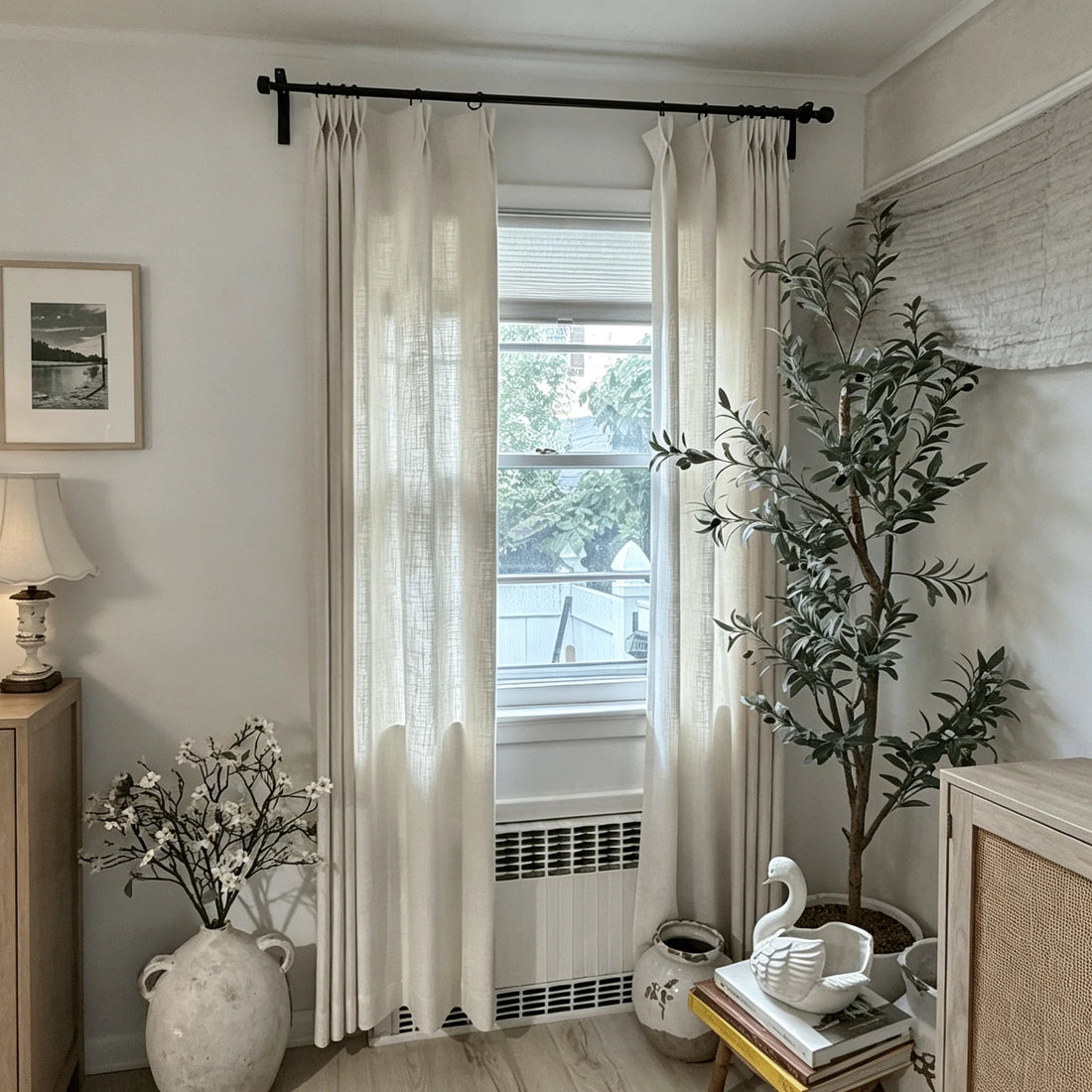 Caleb Cross-Weave Privacy Curtains