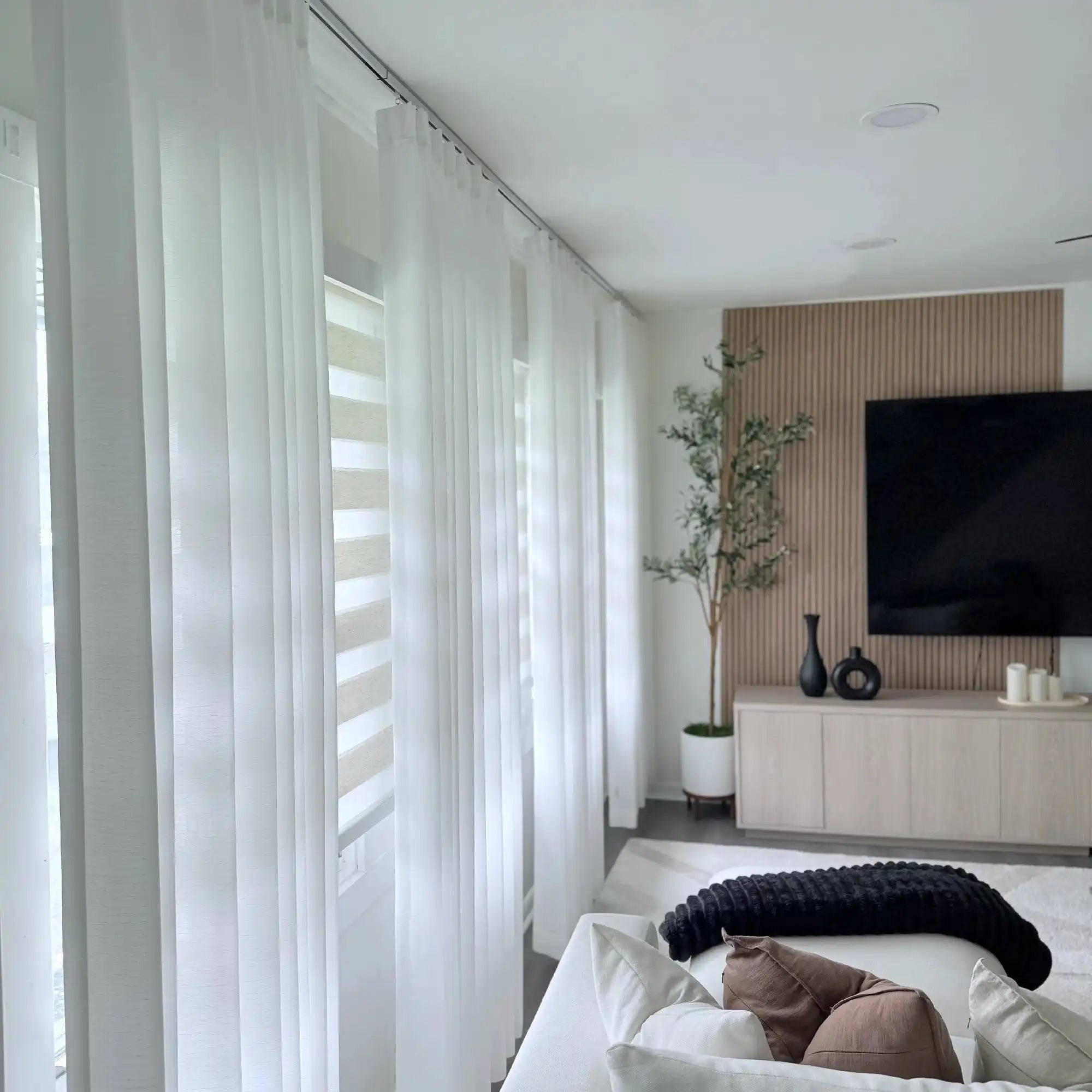 Alice Extra Long & Wide Semi-Sheer Curtains: Multiple Installation Demonstrations3