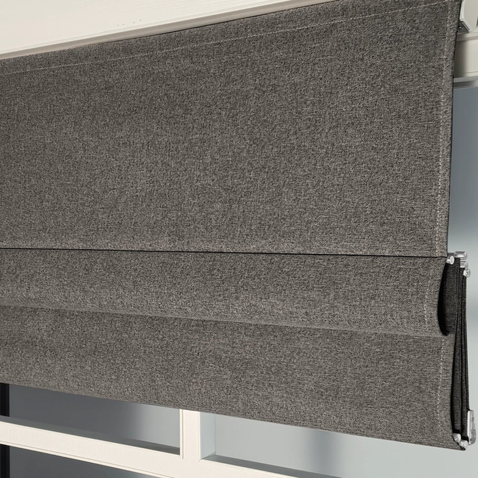Orion Linen Look 100% Blackout Roman Shades