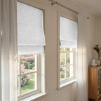 Orion Linen Look 100% Blackout Roman Shades