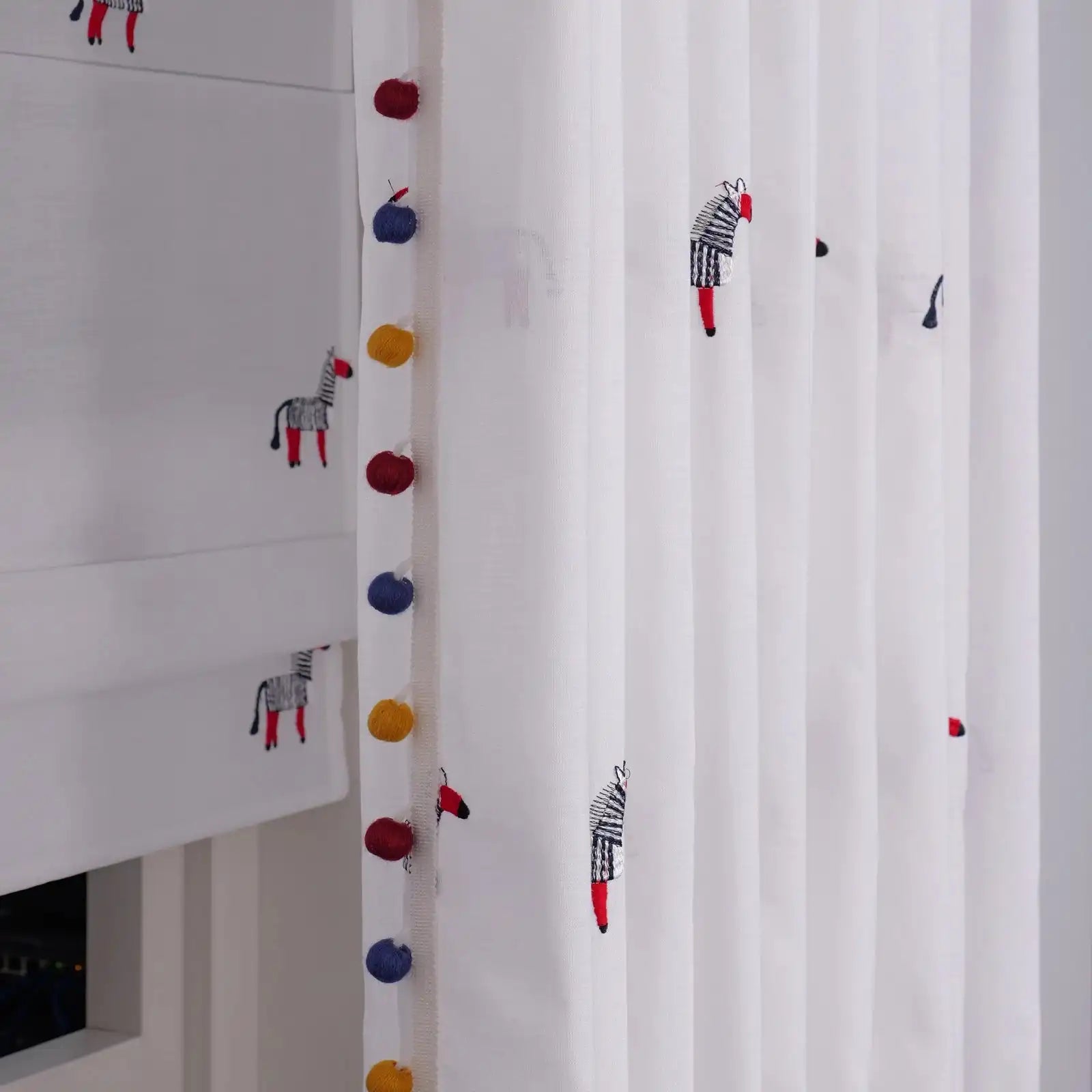 Bonnie Little Pony Embroidered Sheer Curtains