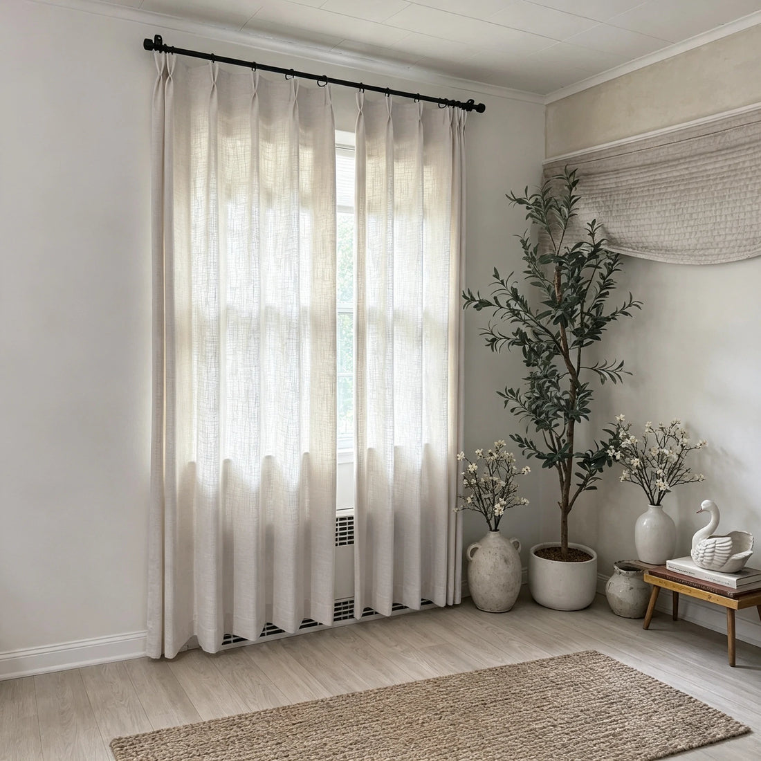 Caleb Cross-Weave Privacy Curtains