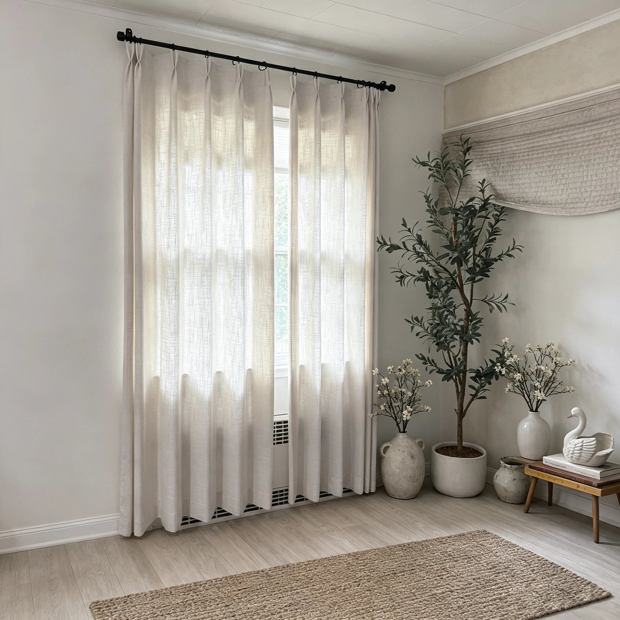 Caleb Cross-Weave Privacy Curtains