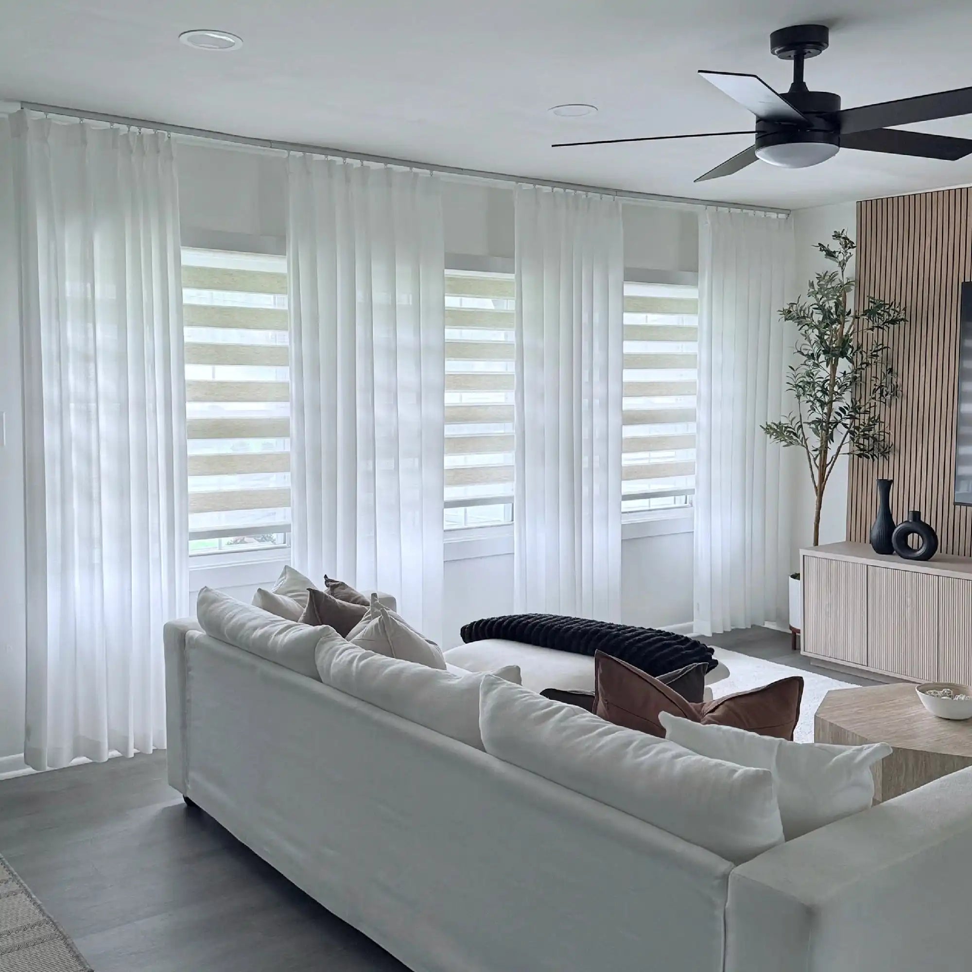 Alice Extra Long & Wide Semi-Sheer Curtains: Multiple Installation Demonstrations