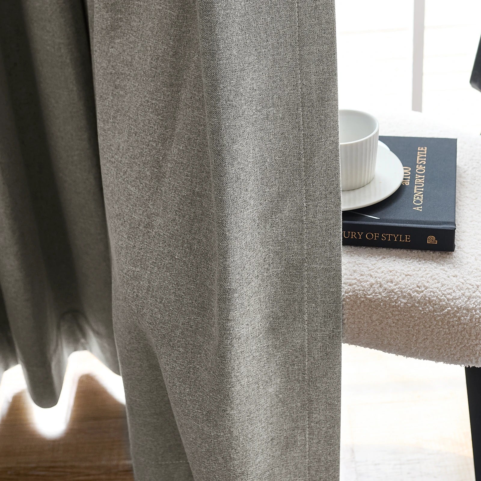 Orion Linen Look 100% Blackout Roman Shades
