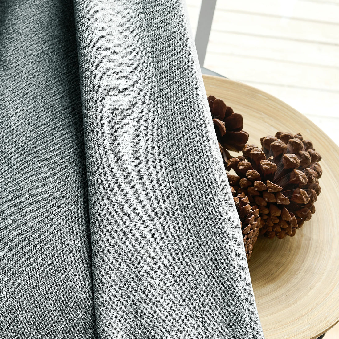 Orion Linen Look 100% Blackout Roman Shades