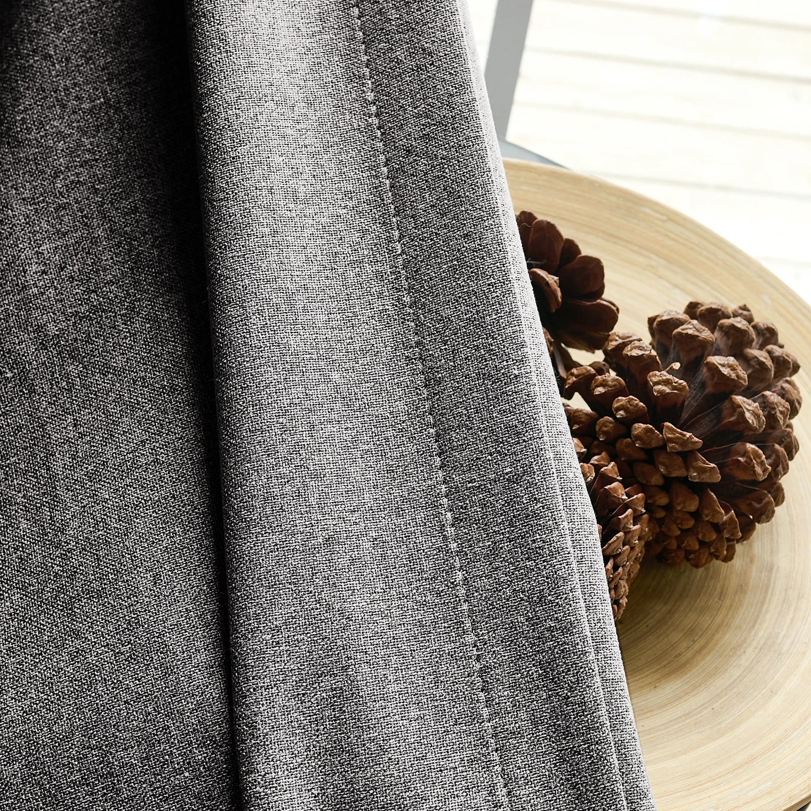 Orion Linen Look 100% Blackout Roman Shades