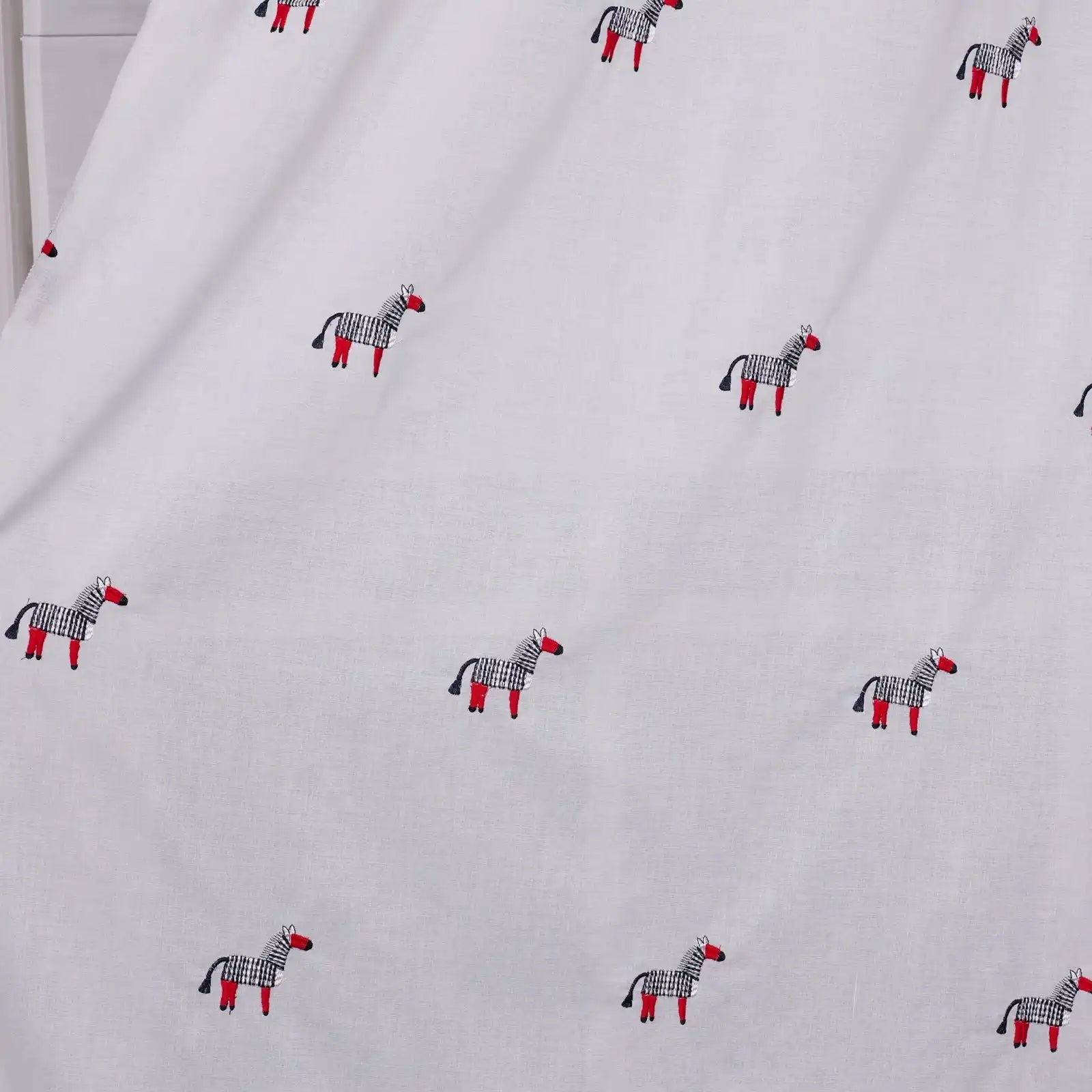 Bonnie Little Pony Embroidered Sheer Curtains