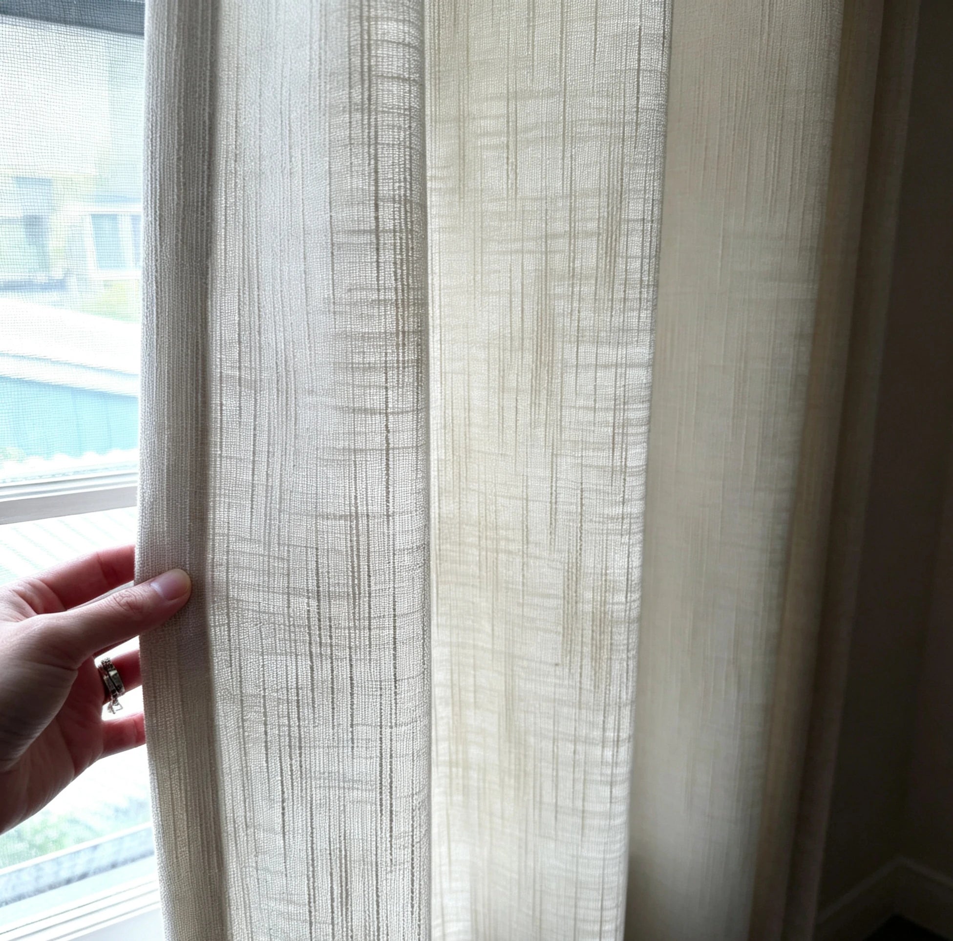 Caleb Cross-Weave Privacy Curtains