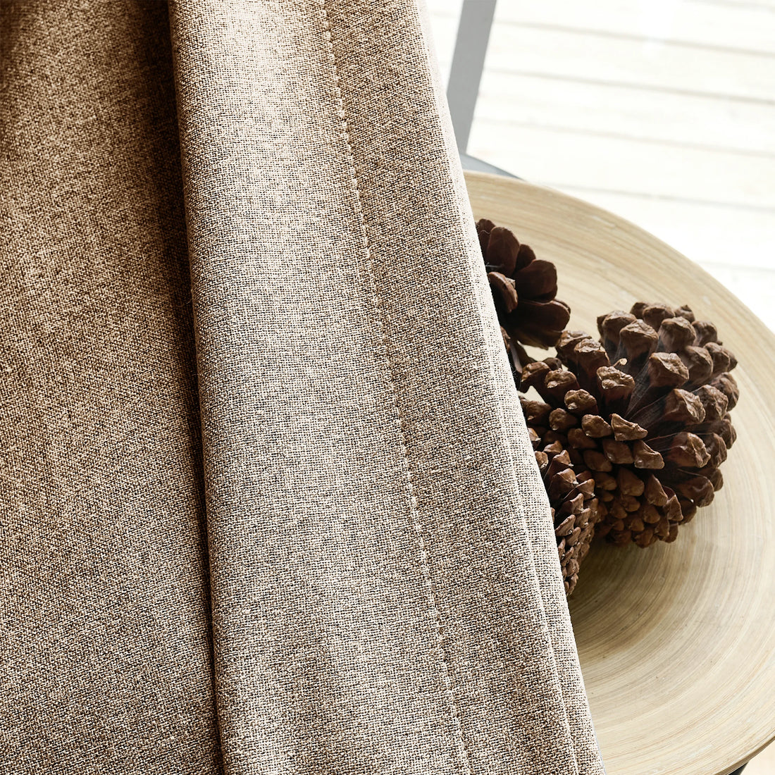 Orion Linen Look 100% Blackout Roman Shades