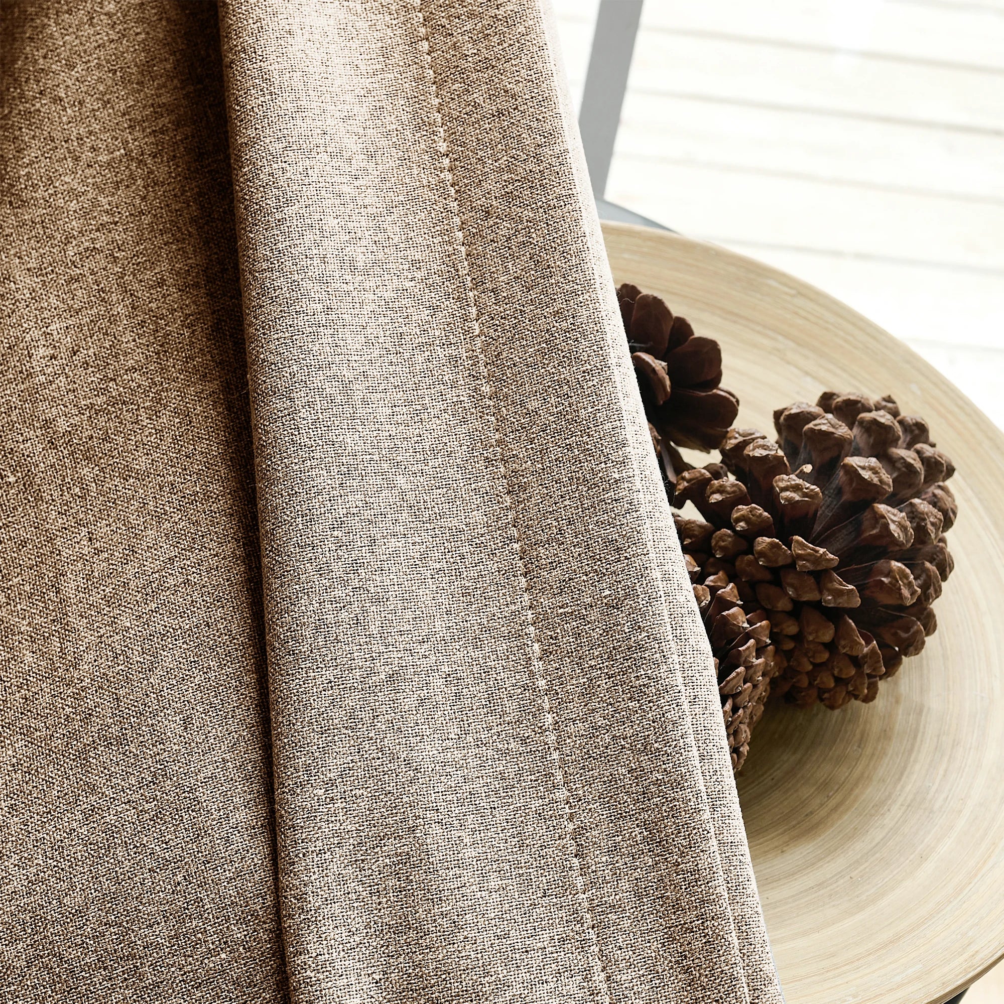 Orion Linen Look 100% Blackout Roman Shades