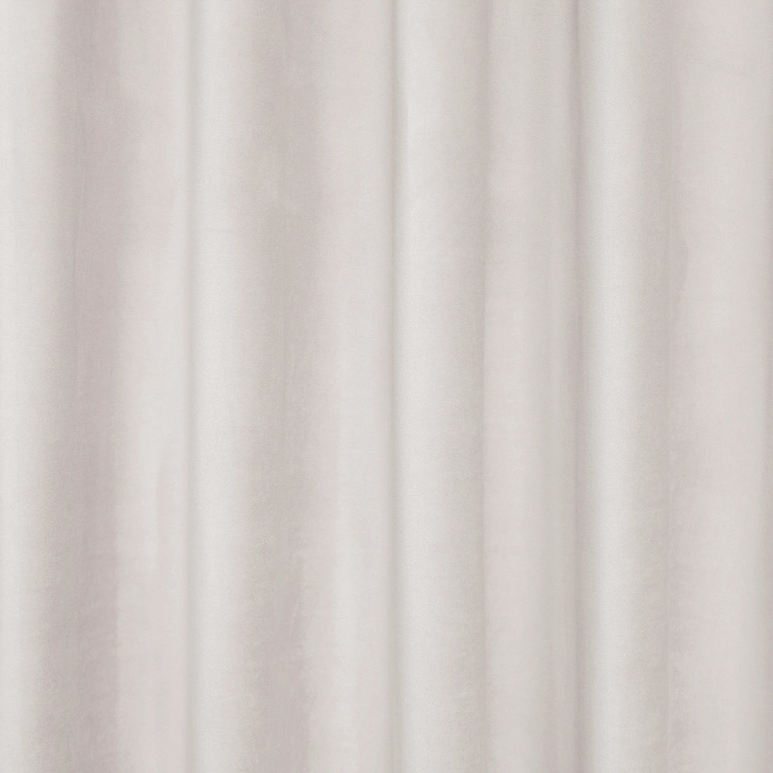 A clean, full-frame shot showcasing the uniform, crisp vertical pleats and structured lines of the hanging off-white curtain fabric.