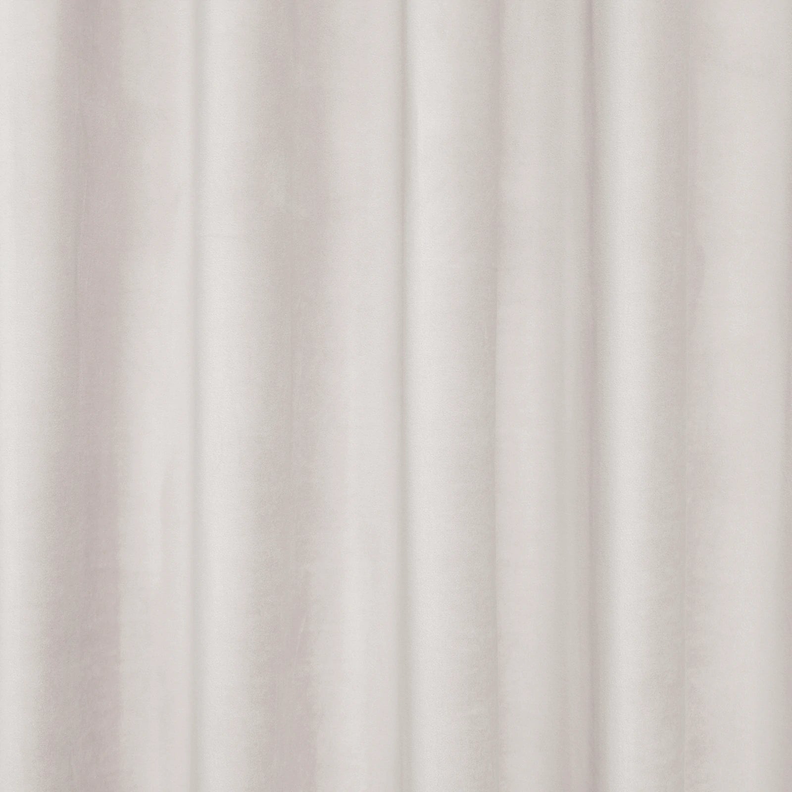 A clean, full-frame shot showcasing the uniform, crisp vertical pleats and structured lines of the hanging off-white curtain fabric.