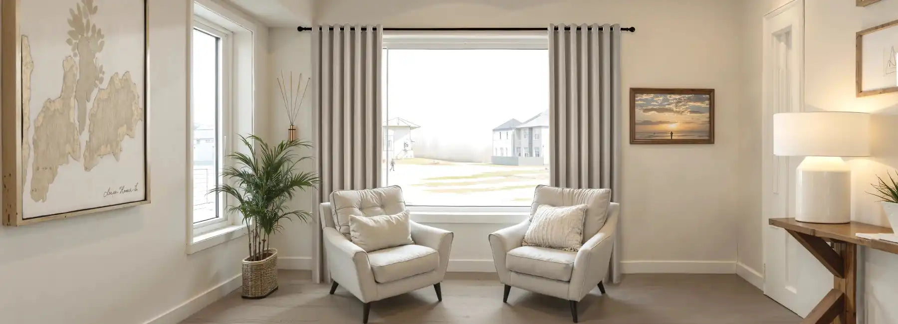 After installing the curtains
