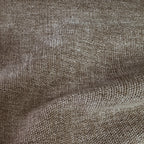 Close-up of coffee Alex blackout curtain fabric with rich woven linen-look texture