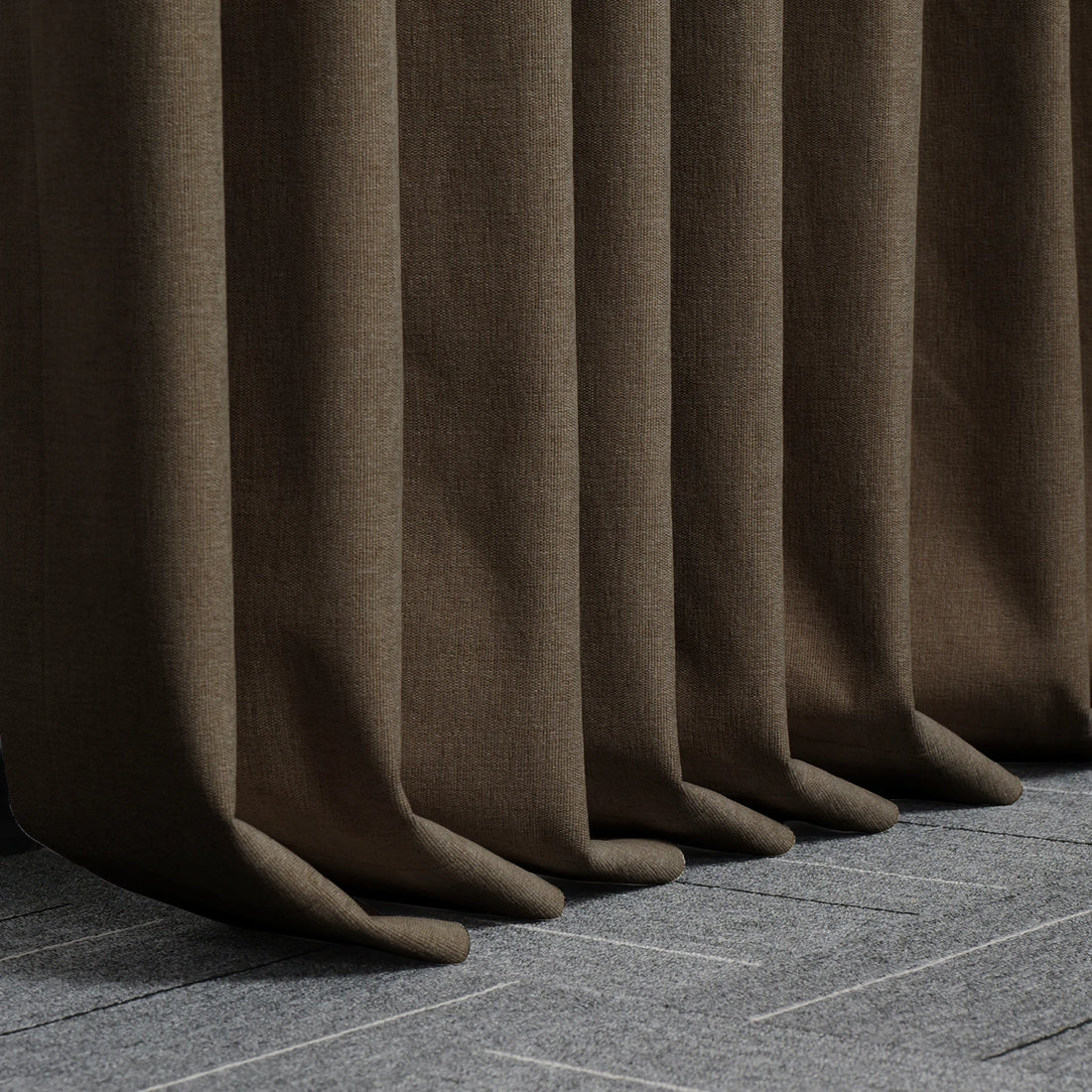 Alex 100% Blackout Extra Long Linen Look Curtains