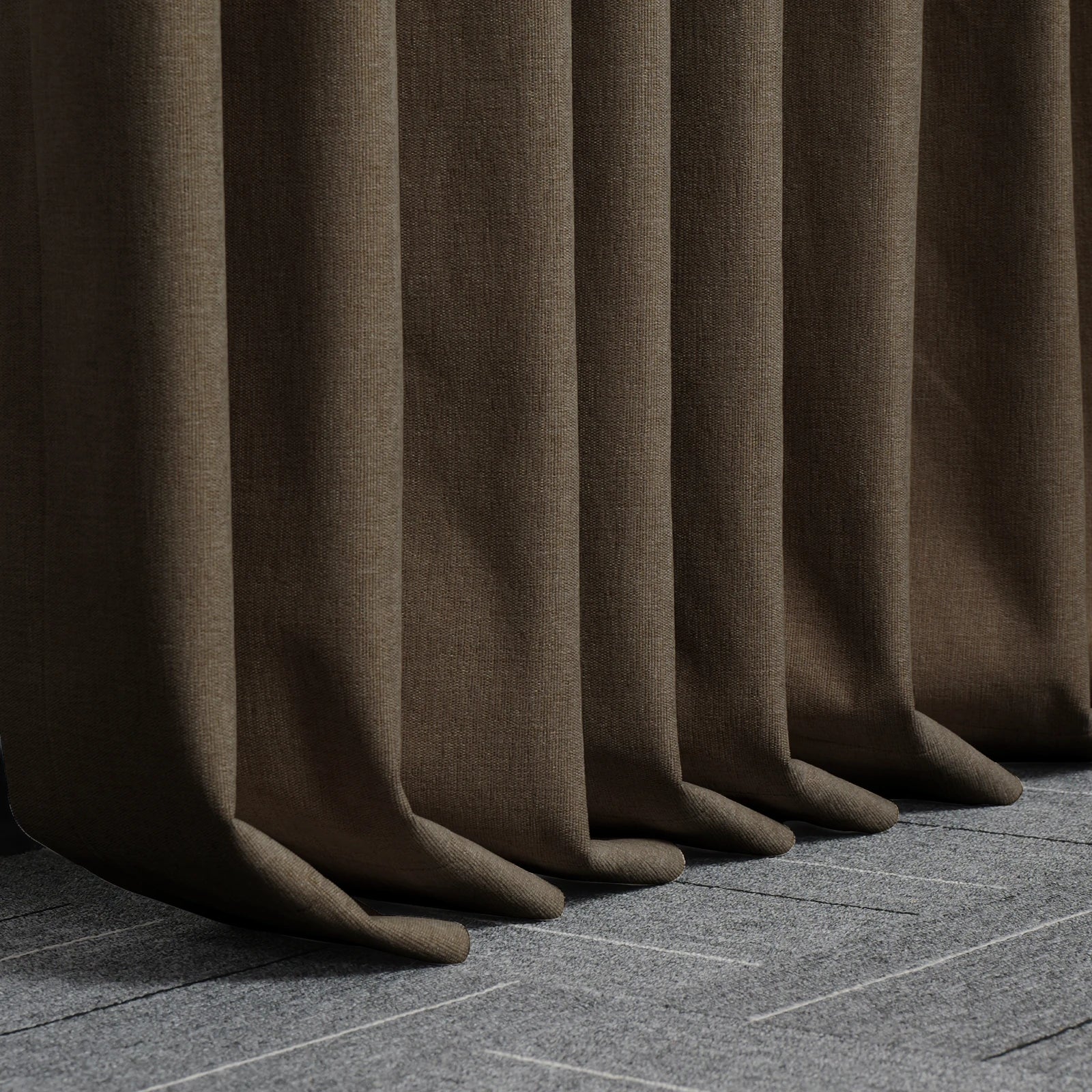 Alex 100% Blackout Extra Long Linen Look Curtains