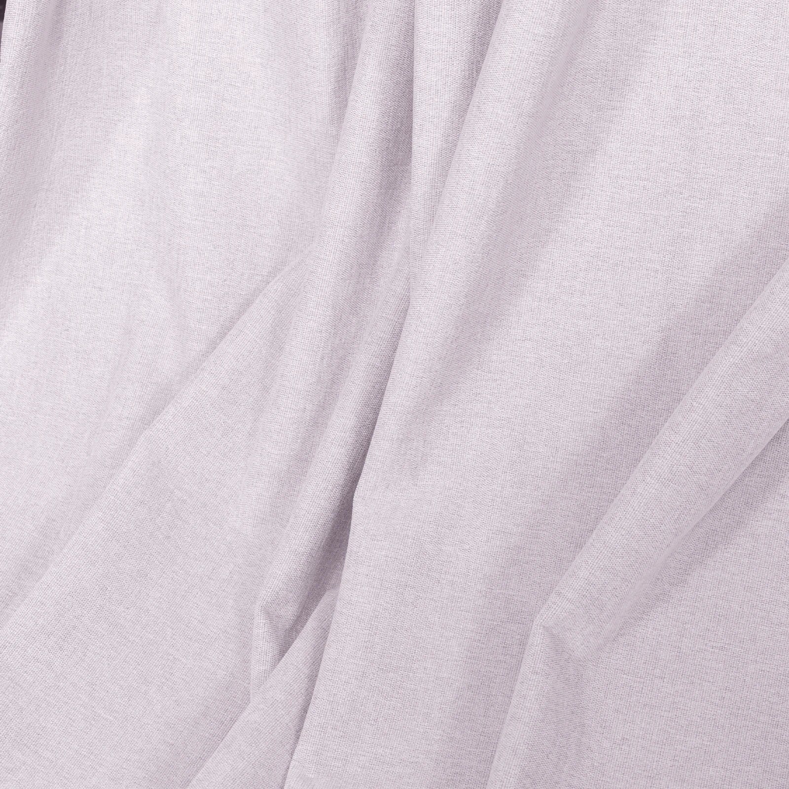Close-up of light pink Alex curtain fabric draped in soft linen-look folds