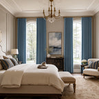 Alex 100% Blackout Extra Long Linen Look Curtains