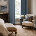 Alex 100% Blackout Extra Long Linen Look Curtains