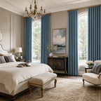 Alex 100% Blackout Extra Long Linen Look Curtains
