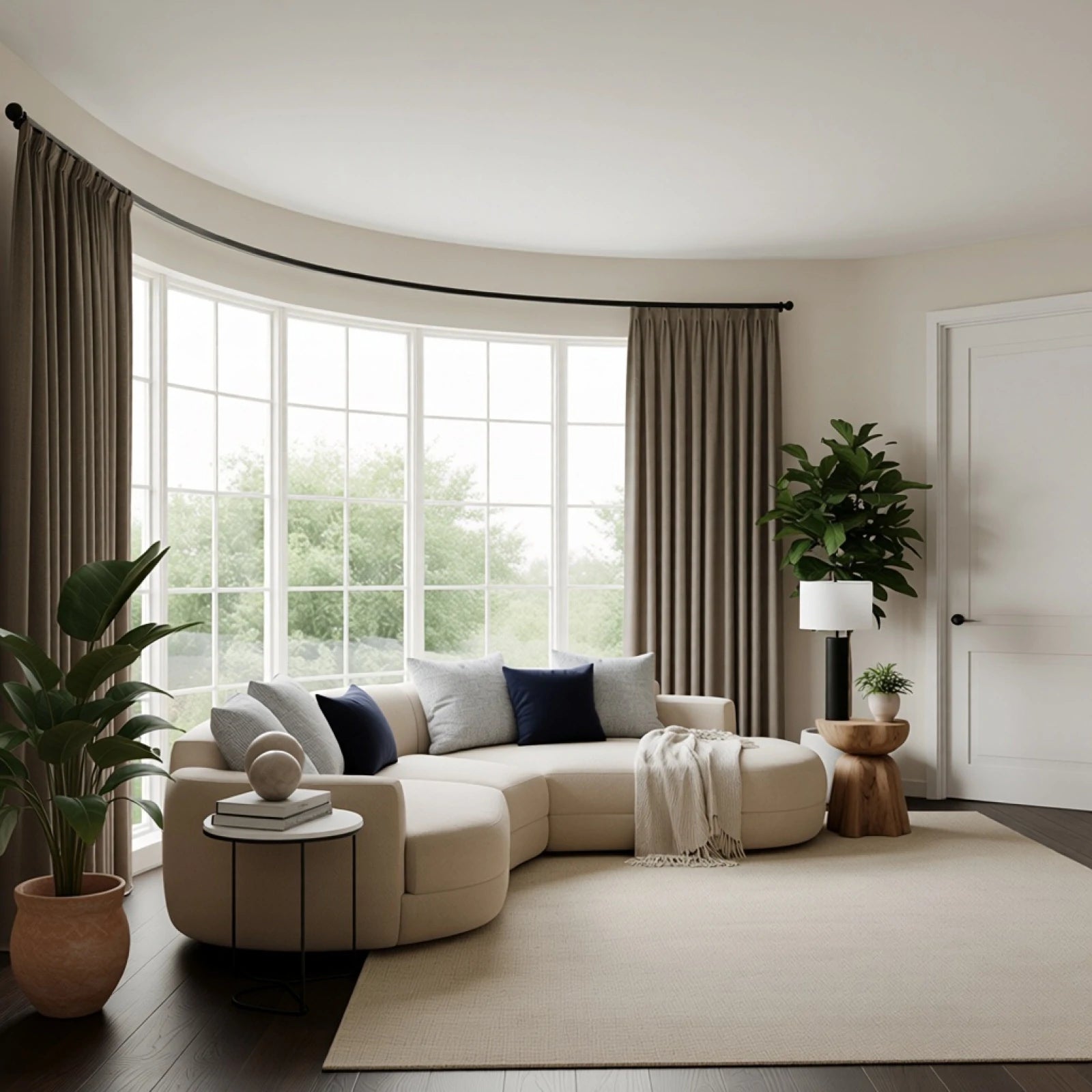 Alex 100% Blackout Linen Look Curtains
