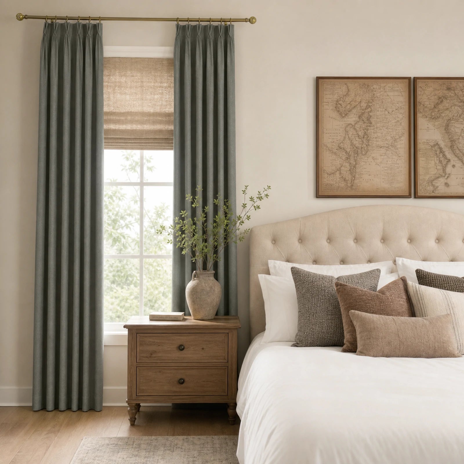 Alex 100% Blackout Linen Look Curtains